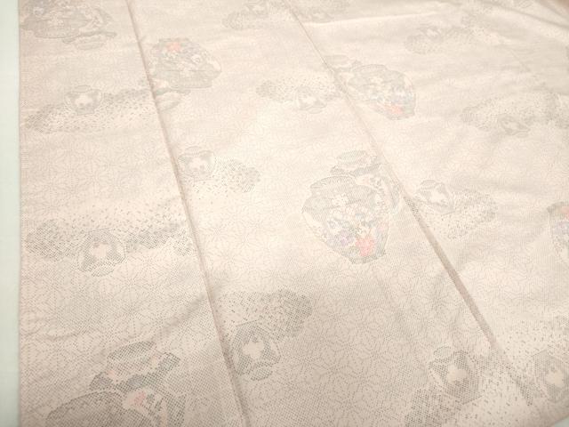 平和屋着物●本場大島紬　9マルキ　草木色泥　器物花文　大山謹製　証紙付き　正絹　逸品　未使用　DABA1149ps