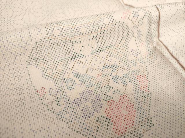 平和屋着物●本場大島紬　9マルキ　草木色泥　器物花文　大山謹製　証紙付き　正絹　逸品　未使用　DABA1149ps