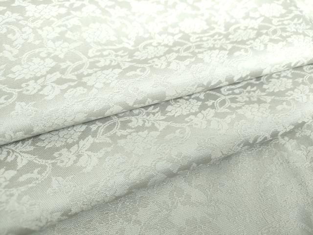 平和屋着物●上質な色無地　牡丹唐草　灰青色　正絹　逸品　DABA1155ps