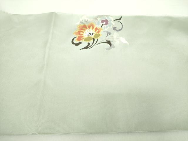 平和屋着物●爪掻き本綴れ　八寸名古屋帯　更紗花鳥文　金銀糸　正絹　逸品　DABA1244ps