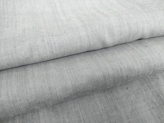 平和屋着物●本場結城紬　重要無形文化財　色無地　藤鼠色　正絹　逸品　DABA1402ps