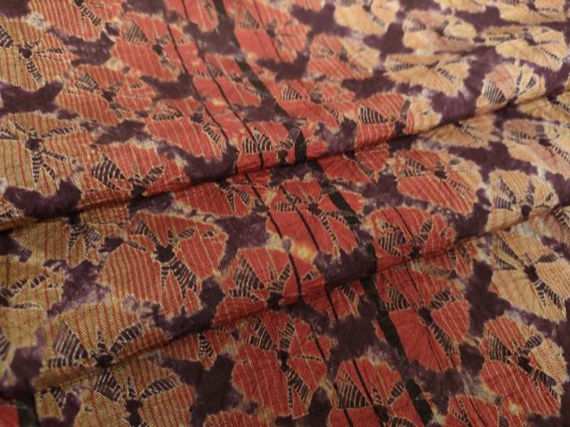 平和屋着物●菅原工房　菅原結作　漢方染紬　総蜘蛛絞り　正絹　逸品　DABA1413ps