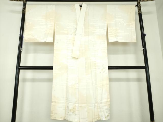 平和屋着物●上質な長襦袢　無双仕立て　作家物　花の詩　暈し染め　京都きもの友禅扱い　正絹　逸品　未使用　DABA1431ps