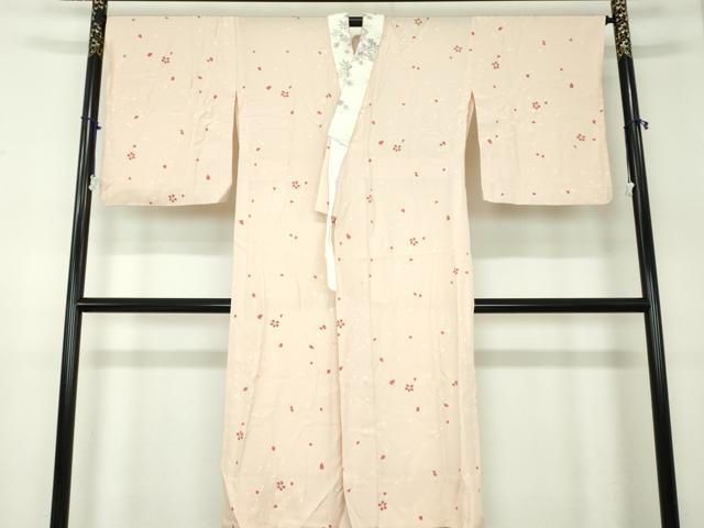 平和屋着物●上質な長襦袢　無双仕立て　半衿刺繍　舞桜　正絹　逸品　DABA1438ps