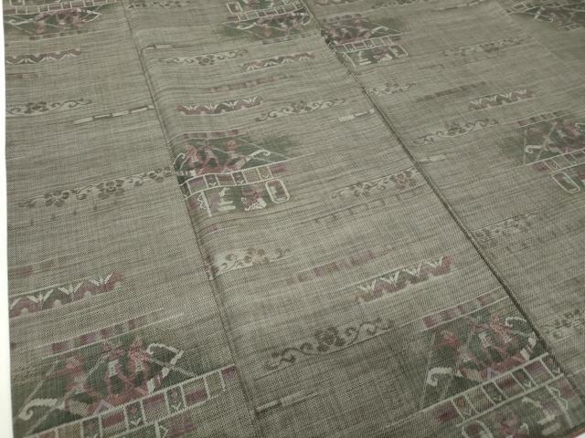 平和屋着物●本場大島紬　9マルキ　コプト文様　正絹　逸品　DABA1511ps