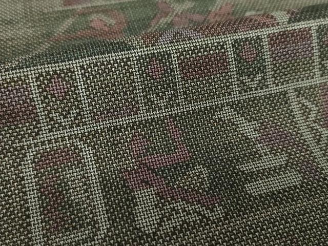 平和屋着物●本場大島紬　9マルキ　コプト文様　正絹　逸品　DABA1511ps