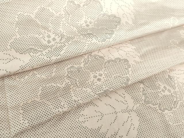 平和屋着物●本場大島紬　9マルキ　蔦の葉花文　正絹　逸品　DABA1516ps