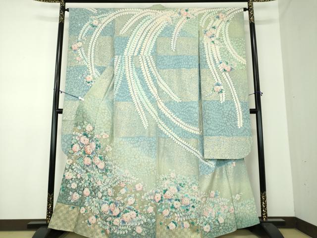 平和屋着物●豪華振袖　作家物　辻が花　暈し染め　金彩　正絹　逸品　DABA1577ps