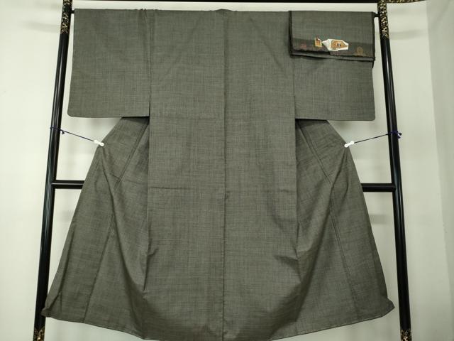 平和屋着物●男性　本場大島紬　アンサンブル　長羽織　100亀甲　総詰め　安田光治作　証紙付き　正絹　逸品　未使用　DABA1621ps