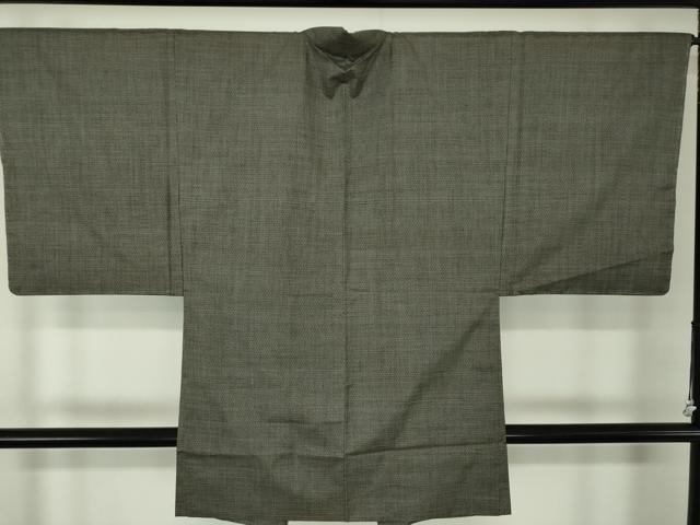 平和屋着物●男性　本場大島紬　アンサンブル　長羽織　100亀甲　総詰め　安田光治作　証紙付き　正絹　逸品　未使用　DABA1621ps