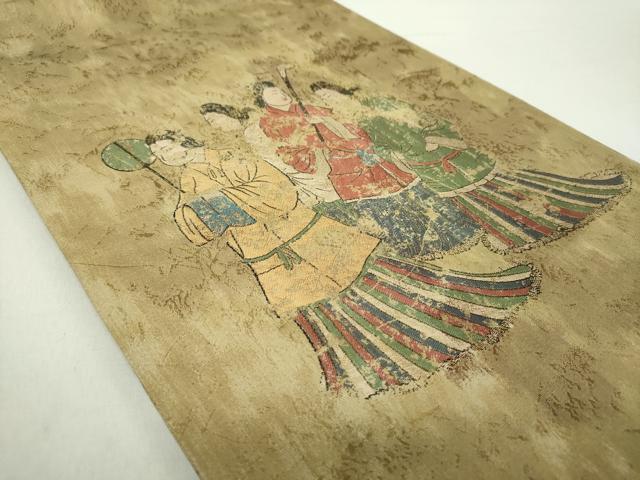 平和屋着物●太鼓柄袋帯　高松塚古墳　西壁女子群像　飛鳥美人　飛龍　正絹　逸品　未使用　DABA1661ps_1