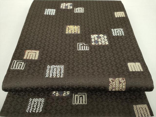 平和屋着物●西陣の名門　加納幸謹製　六通柄袋帯　唐織　源氏香花文　金糸　ますいわ屋扱い　正絹　逸品　DABA1776ps