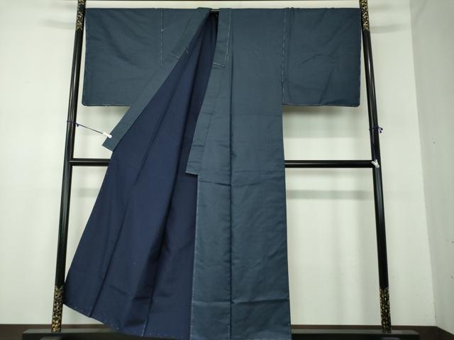 平和屋着物●男性　紬　アンサンブル　キングサイズ　長羽織　100亀甲　総詰め　正絹　逸品　未使用　DABA1874ps_2