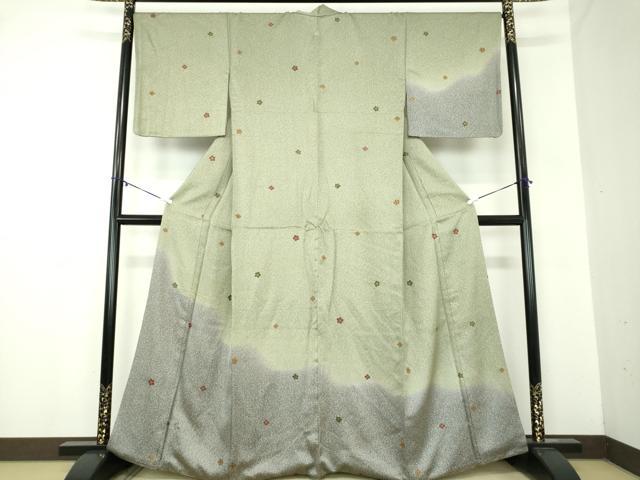 平和屋着物●訪問着　舞花文　暈し染め　金彩　正絹　逸品　DABA1915ps