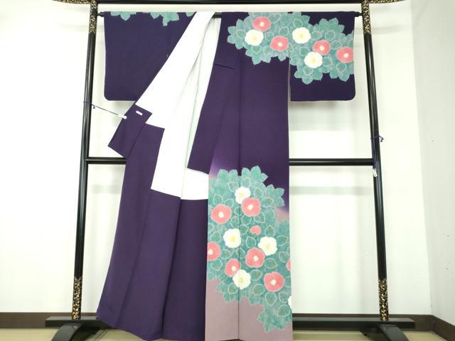 平和屋着物●絞り染師　清鈴　訪問着　椿　暈し染め　正絹　逸品　DABA1950ps_1