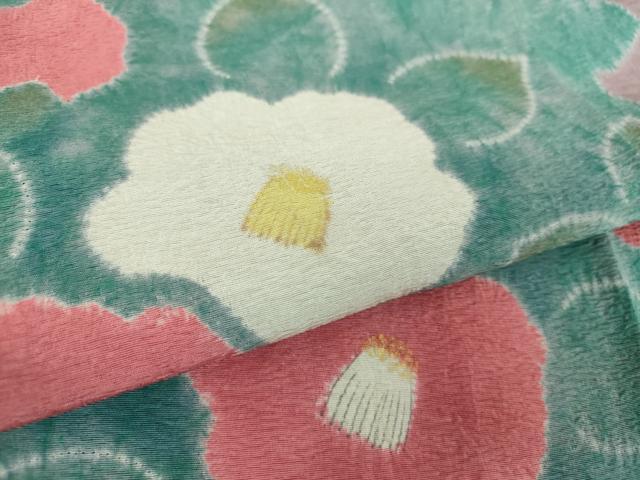 平和屋着物●絞り染師　清鈴　訪問着　椿　暈し染め　正絹　逸品　DABA1950ps_5