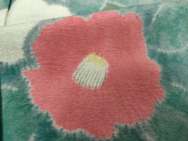 平和屋着物●絞り染師　清鈴　訪問着　椿　暈し染め　正絹　逸品　DABA1950ps_6