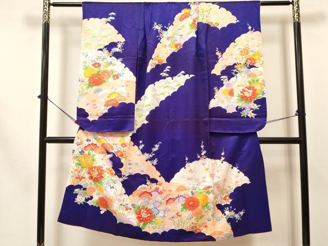 平和屋着物[]七五三 女の子 ７歳 祝着 四つ身 長襦袢(袷・半衿刺繍