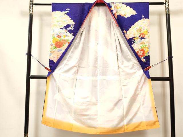 平和屋着物[]七五三 女の子 ７歳 祝着 四つ身 長襦袢(袷・半衿刺繍