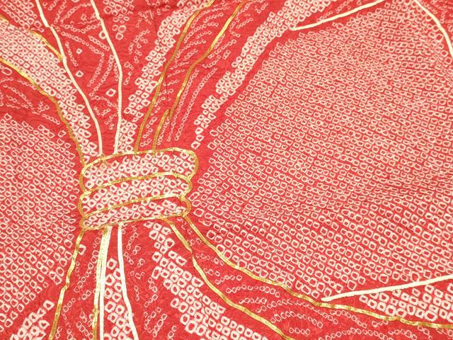 平和屋着物[]七五三　女の子　７歳　祝着　四つ身　駒刺繍　絞り　束ね熨斗松文　逸品　DABA3642ma_3