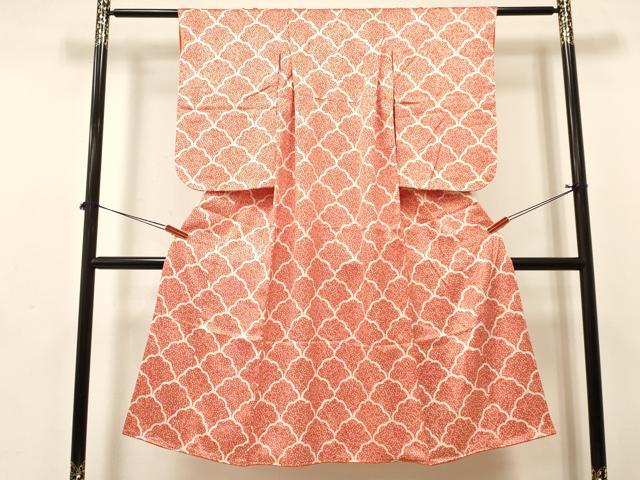 平和屋着物[]七五三　女の子　７歳　祝着　四つ身　花青海波　逸品　DABA3665ma