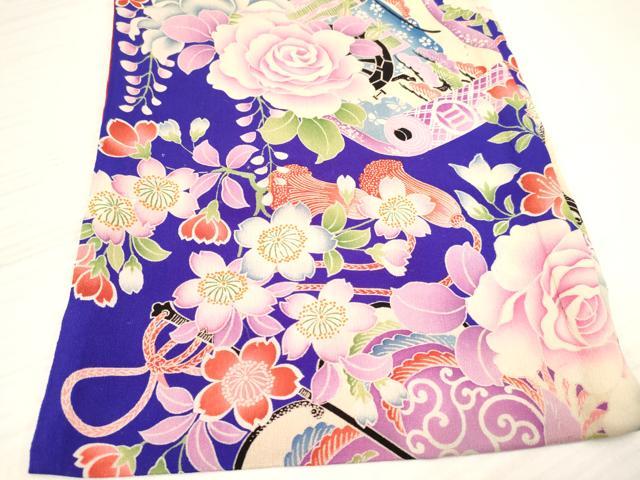 平和屋着物[]アンティーク　大正ロマン　お宮参り　女の子　祝着　産着　初着　のしめ　絵巻花鳥文　逸品　DABA3791ma_6