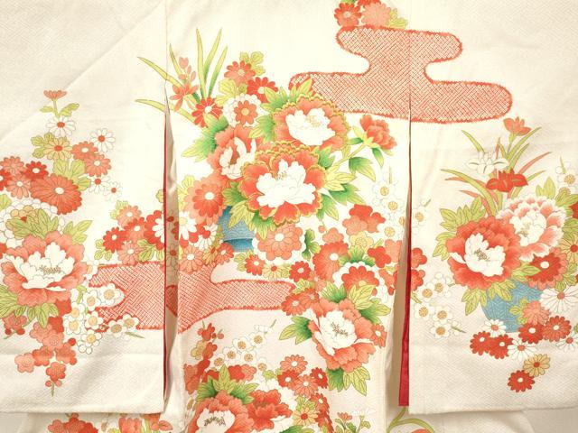 平和屋着物[]七五三　女の子　３歳　祝着　三つ身　長襦袢(袷)セット　刺繍　牡丹花文　金彩　逸品　DABA3823ma_3
