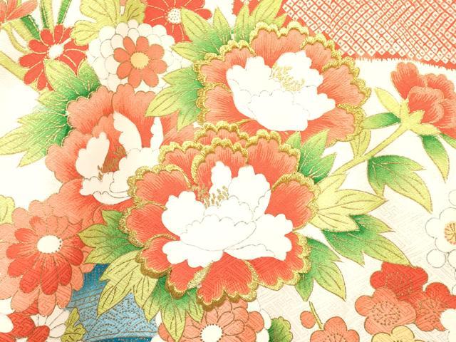 平和屋着物[]七五三　女の子　３歳　祝着　三つ身　長襦袢(袷)セット　刺繍　牡丹花文　金彩　逸品　DABA3823ma_4