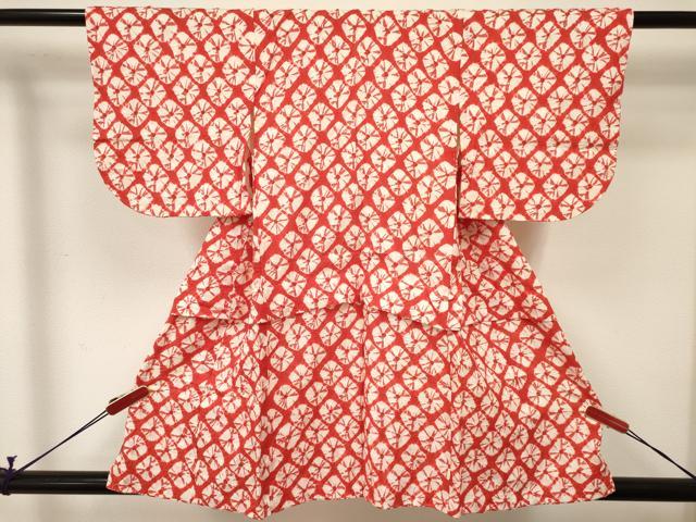 平和屋着物[]七五三　女の子　３歳　祝着　三つ身　被布セット　総絞り　逸品　DABA3828ma_1