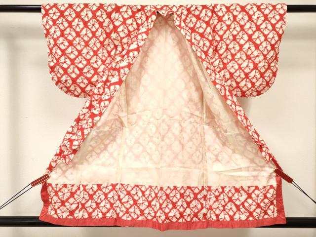 平和屋着物[]七五三　女の子　３歳　祝着　三つ身　被布セット　総絞り　逸品　DABA3828ma_2