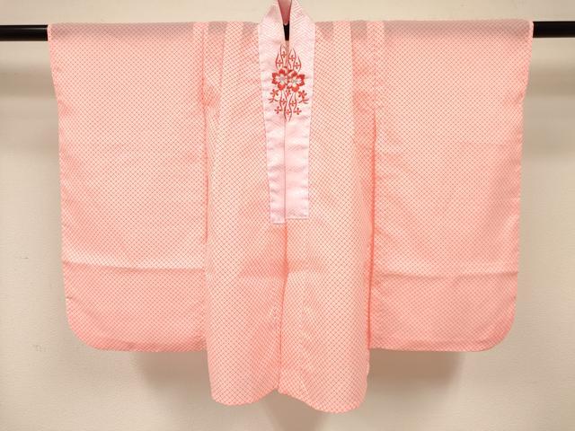 平和屋着物[]七五三　女の子　３歳　祝着　三つ身　長襦袢(単衣)・被布・巾着セット　牡丹花文　暈し染め　金彩　洗える着物　DABA3831ma_5