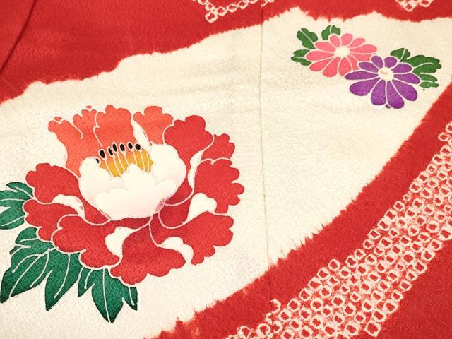 平和屋着物[]お宮参り　女の子　祝着　産着　初着　のしめ　絞り　束ね熨斗鴛鴦花文　逸品　DABA3912ma_2