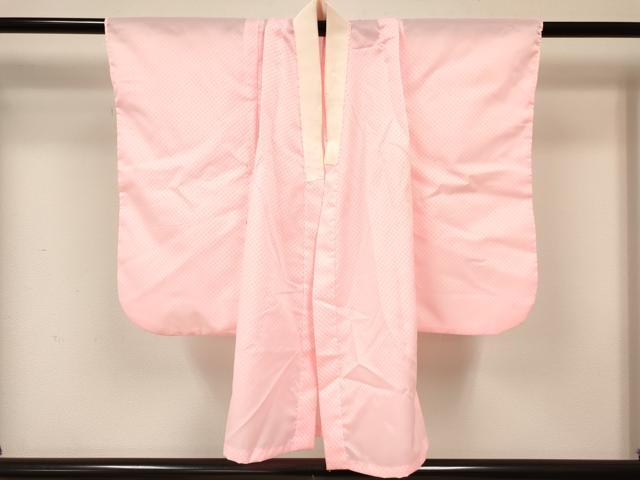 平和屋着物[]七五三　女の子　３歳　祝着　三つ身　長襦袢(単衣)・被布セット　扇面花文　洗える着物　DABA3969ma_4