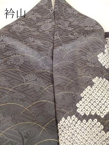 平和屋着物●訪問着　刺繍　絞り　鴛鴦花文　金彩　正絹　逸品　DABA4116az_7