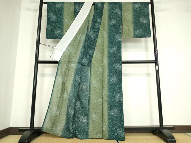 平和屋着物＊夏物　小紋　絽　舞花文　洗える着物　DABA4510az_2