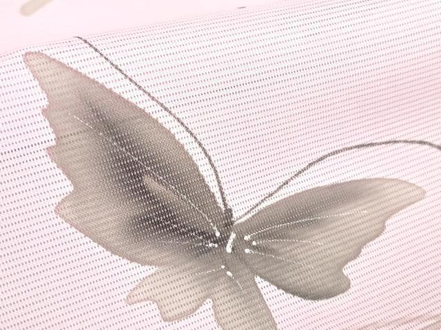 平和屋着物＊夏物　小紋　絽　舞蝶文　手描き　洗える着物　DABA4526az_5