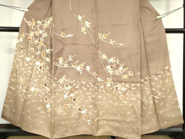 平和屋着物○訪問着 駒刺繍 橘 暈し染め 金彩 正絹 逸品 DABA4595az