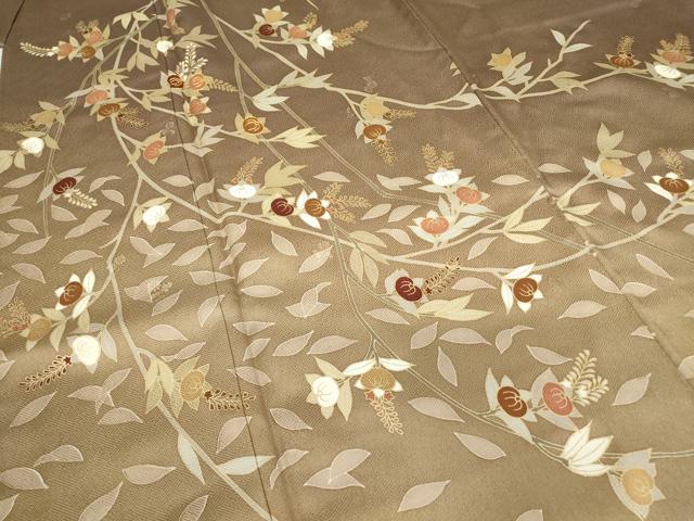平和屋着物●訪問着　駒刺繍　橘　暈し染め　金彩　正絹　逸品　DABA4595az 平和屋着物○訪問着 駒刺繍 橘 暈し染め 金彩 正絹 逸品 DABA4595az
