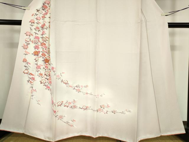 平和屋着物●訪問着　刺繍　枝花文　金彩　正絹　逸品　DABA4629az_3