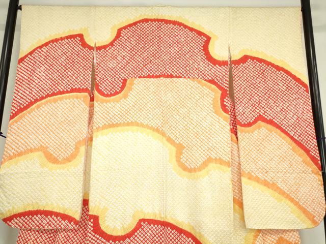平和屋着物●豪華振袖　総絞り　雪輪重ね文　正絹　逸品　DABA4712az_2