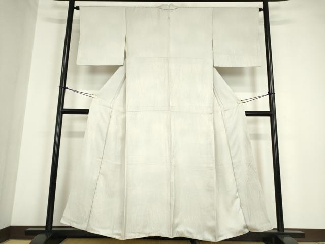 平和屋着物●上質な色無地　木目地紋　絹鼠色　正絹　逸品　DABA4883az 平和屋着物○上質な色無地 木目地紋 絹鼠色 正絹 逸品 DABA4883azの