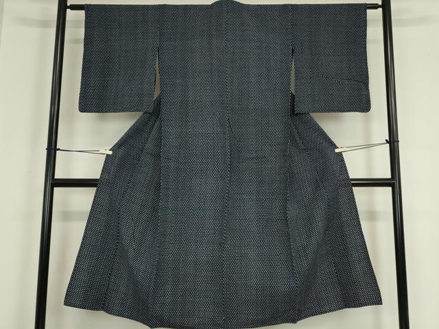 平和屋着物●久留米絣　単衣　絣文　綿　逸品　DABA4905az_1