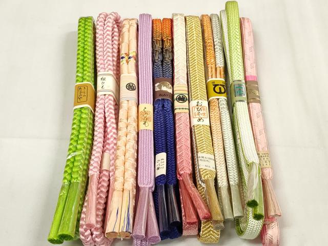 平和屋着物●和装小物　帯締め10本セット　組紐　笹浪組　鴨川組　金銀糸　三越扱い　全て正絹　逸品　未使用　DABA7006zzz