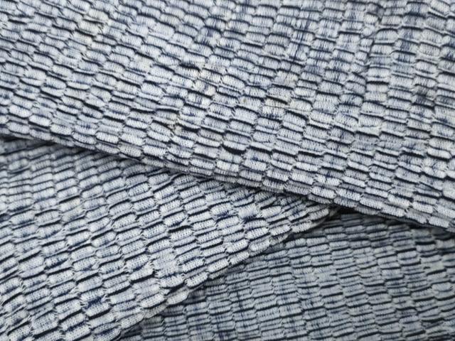 平和屋着物∴夏物　浴衣　反物　着尺　絞り　湯のし前　未使用　DABA7023zzz