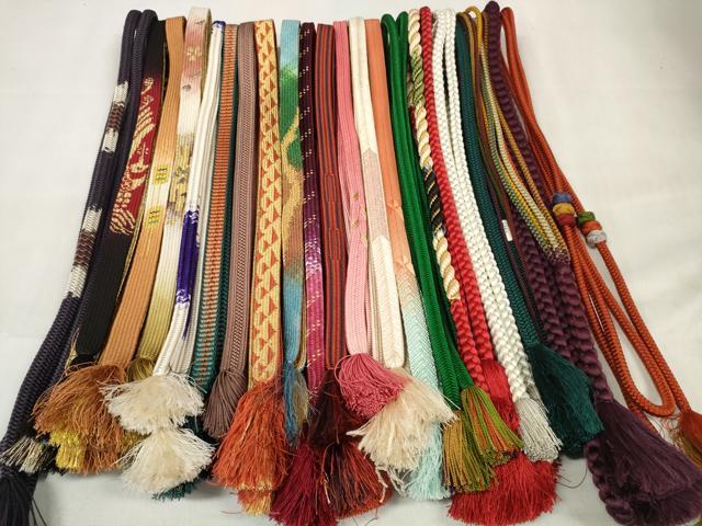 平和屋着物●和装小物　帯締め20本セット　高麗組　冠組　鎌倉組　奈良組　あわじ玉　金銀糸　逸品　DABA7175zzz