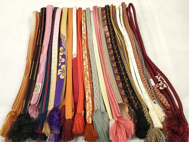 平和屋着物●和装小物　帯締め20本セット　手組紐　高麗組　笹浪組　奈良組　冠組　あわじ玉　金糸　逸品　DABA7178zzz
