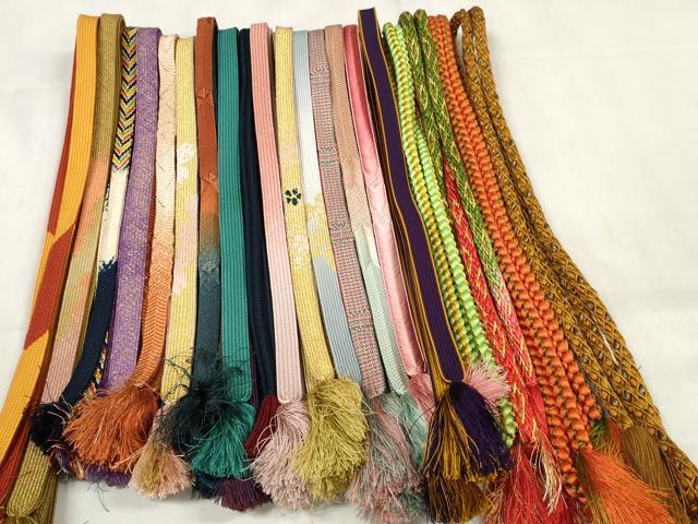 平和屋着物●和装小物　帯締め20本セット　高麗組　笹浪組　冠組　金糸　逸品　DABA7189zzz