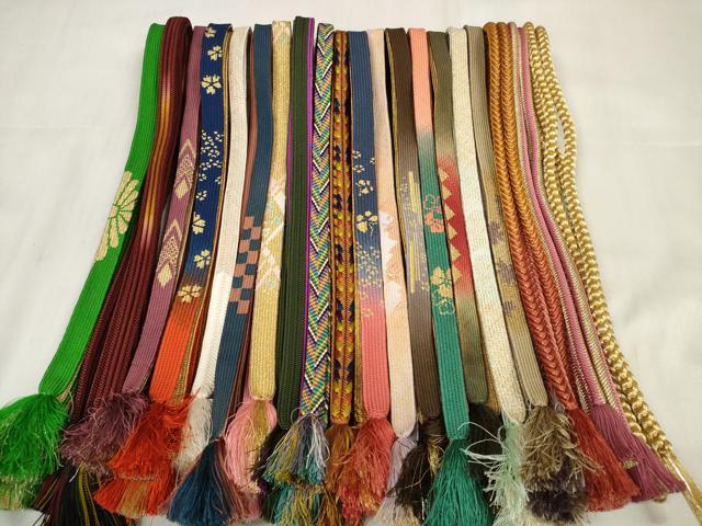 平和屋着物●和装小物　帯締め20本セット　高麗組　笹浪組　奈良組　金糸　逸品　DABA7204zzz