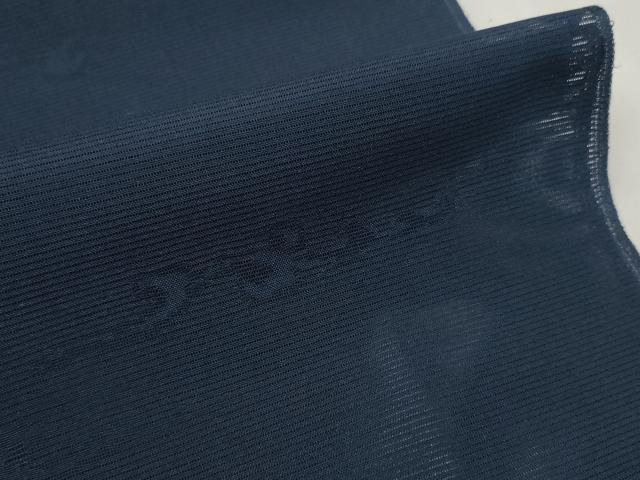 平和屋着物＊夏物　色無地　反物　着尺　絽　唐草紋紗　濃藍色　しまぜん謹製　逸品　未使用　DABA7242zzz 平和屋着物＊夏物 色無地 反物 着尺 絽 唐草紋紗 濃藍色 しまぜん謹製