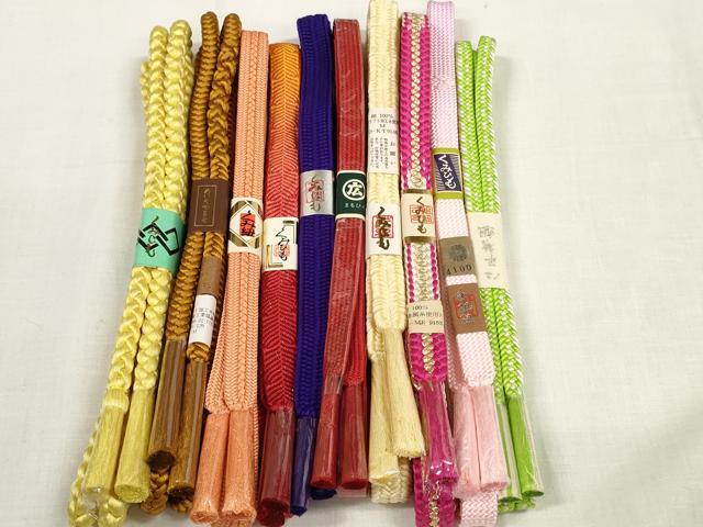 平和屋着物●和装小物　帯締め10本セット　手組紐　組紐　金糸　めいくやまと　逸品　未使用　DABA7514zzz 平和屋着物○和装小物 帯締め10本セット 美保姿本舗 手組紐 組紐 吉田